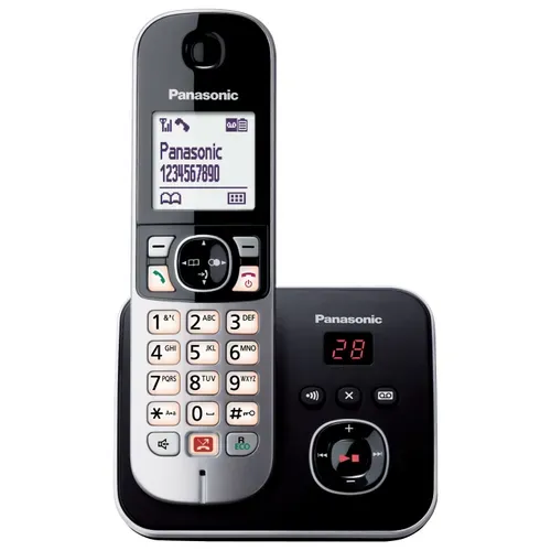 Téléphone sans fil répondeur PANASONIC KX-TG6861FRB vue de face
