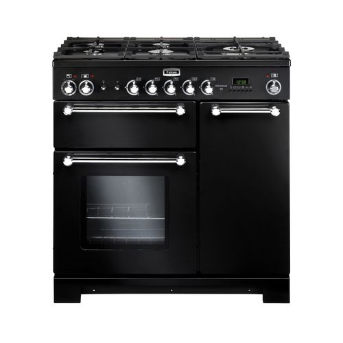 Piano de cuisson FALCON KCH90DFBLCEU MIxte 90 noir vue de face