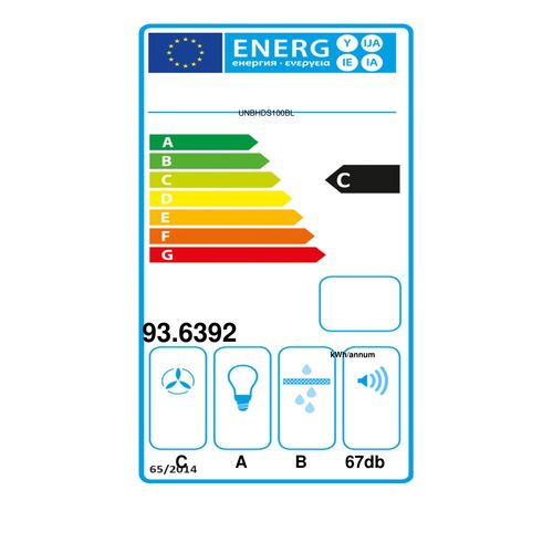 Hotte décorative FALCON UNBHDS100WH/ 100cm Blanc