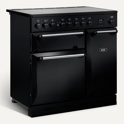 Piano de cuisson AGA MDX90EIBLK 90 cm vue 3/4