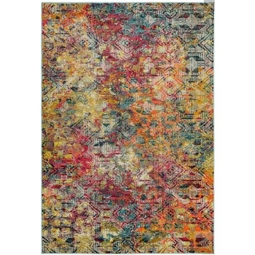 Tapis De Salon Tissé Plat Digital En Polypropylène - Multicolore - 200x300 Cm