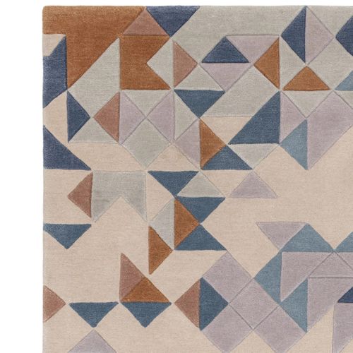 Tapis De Salon Mysteria En Laine - Bleu - 200x290 Cm