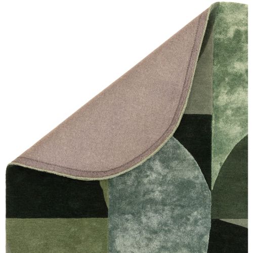 Tapis De Salon Lavo En Laine - Vert - 200x290 Cm