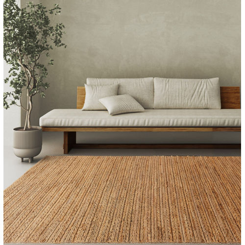 Tapis De Salon Jute Natura En Jute - Beige - 200x290 Cm