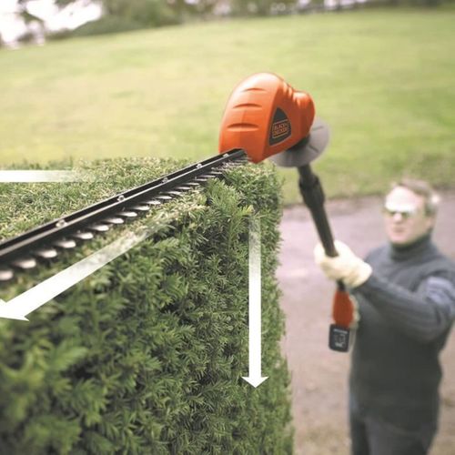 Taille-haie Télescopique Sans Fil 18 V, Lame 43 Cm, Tête Pivotante 5 Positions