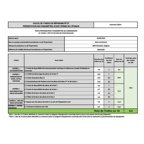 Aspirateur À Main Rechargeable 12v - Bhhv320j