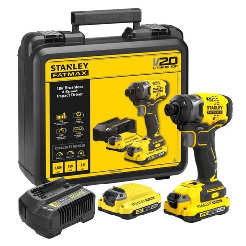 Visseuse à Chocs Sans Fil 18 V 190 Nm, 2 Batteries, Moteur Brushless