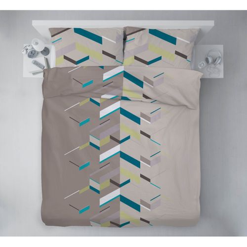 Marco Parure De Couette 100% Coton - Beige - 220x240 Cm