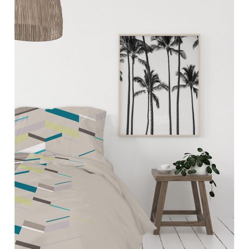 Marco Parure De Couette 100% Coton - Beige - 220x240 Cm