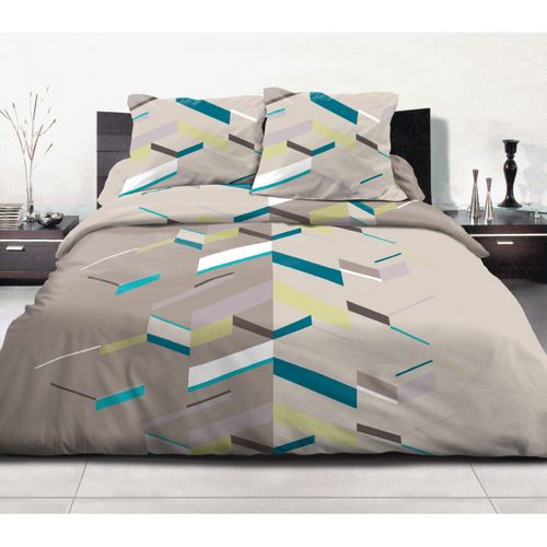 Marco Parure De Couette 100% Coton - Beige - 220x240 Cm