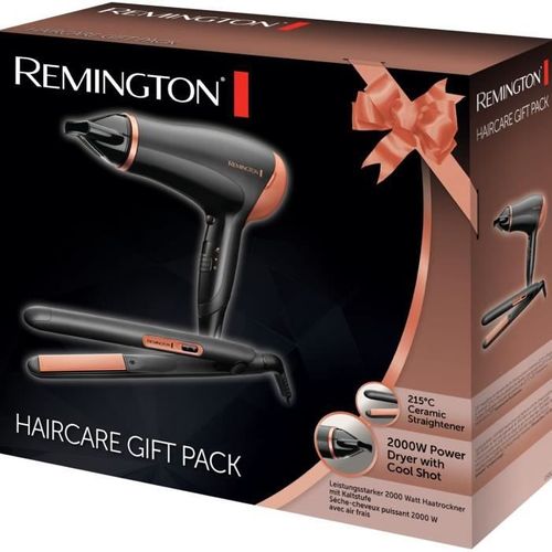 Coffret Cadeau - Seche Cheveux Ionique 2000w Et Lisseur Plaques Flottantes Ceramic - D3012gp