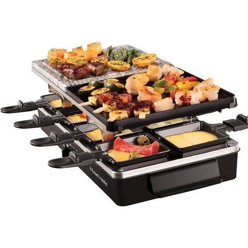 Appareil Raclette 26280-56 - Multifonction 3 En 1 - 8 Personnes - 1400w - Pierre De Cuisson