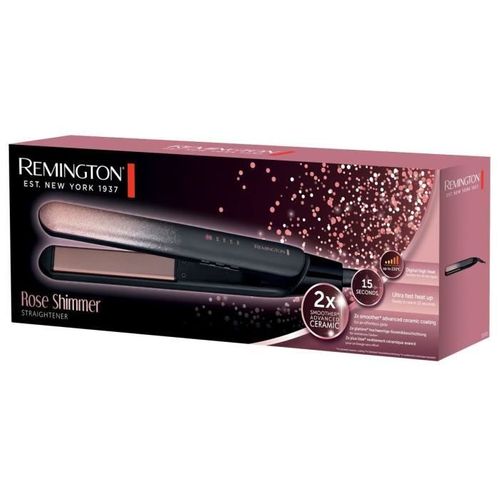 Lisseur Remington S5305 Rose Shimmer - 5 Températures 150 à 230°c – Chauffe Rapide – Arret Automatiq