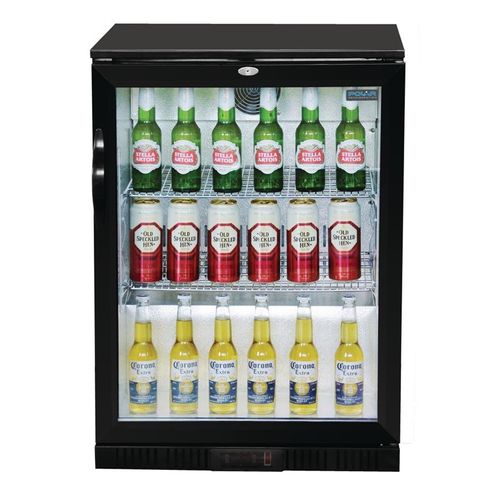 Arrière Bar Noir Porte Pivotante Vitrée Série G - 138 L -