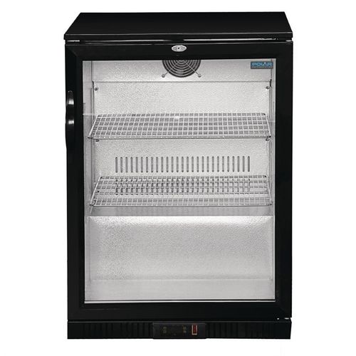 Arrière Bar Noir Porte Pivotante Vitrée Série G - 138 L -
