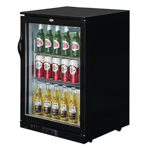 Arrière Bar Noir Porte Pivotante Vitrée Série G - 138 L -