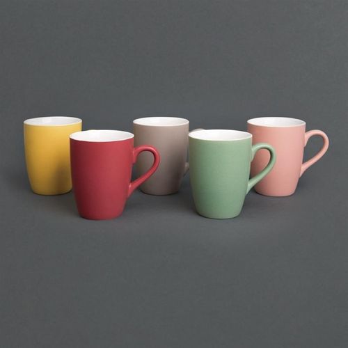 Mug Gris 320 Ml - Lot De 6 -