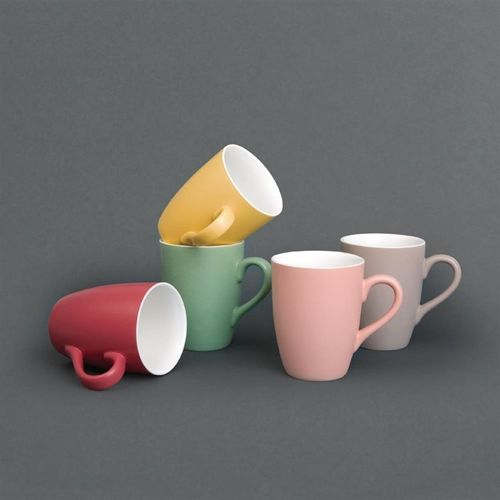 Mug Gris 320 Ml - Lot De 6 -