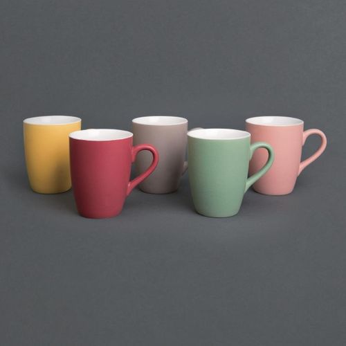 Mug Gris 320 Ml - Lot De 6 -