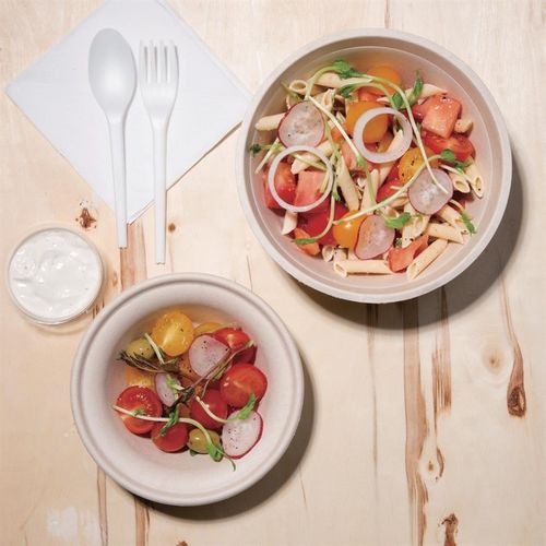50 Petits Bols En Papier Biodégradables – 220 Ml, Blancs – Parfaits Pour Fêtes, Desserts, Salades, Aliments Chauds – Écologiques Et Compostables