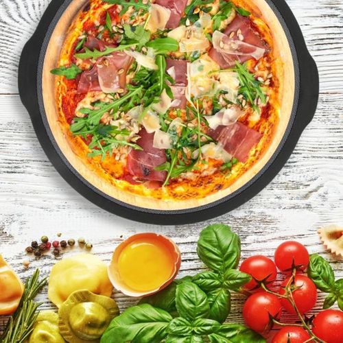 Plaque à Pizza Ronde 36 Cm - Silicone Renforcé Fibre De Verre, Perforée