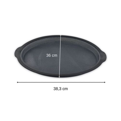 Plaque à Pizza Ronde 36 Cm - Silicone Renforcé Fibre De Verre, Perforée