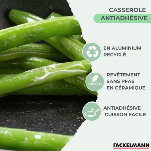Casserole 20 Cm Aluminium Revêtement Céramique Antiadhésif Sans Pfas Brandao