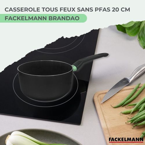 Casserole 20 Cm Aluminium Revêtement Céramique Antiadhésif Sans Pfas Brandao