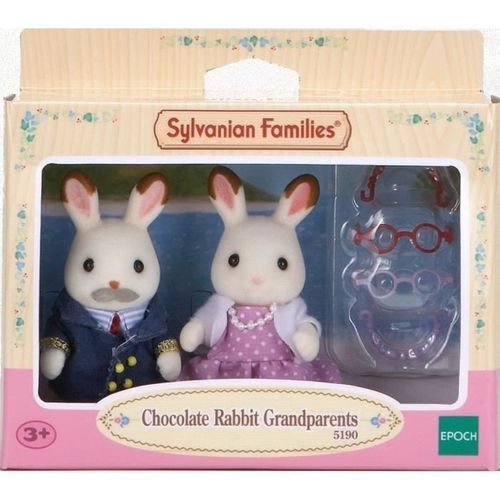 Set Grands-parents Lapin Chocolat - 2 Figurines Avec Accessoires