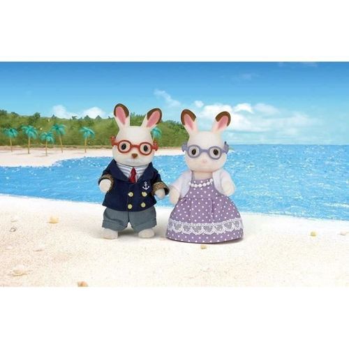 Set Grands-parents Lapin Chocolat - 2 Figurines Avec Accessoires