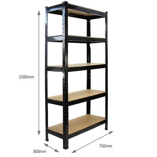 1 Rayonnage De Stockage En Acier Robuste À 5 Niveaux Garage Et Entrepôt 75 Cm