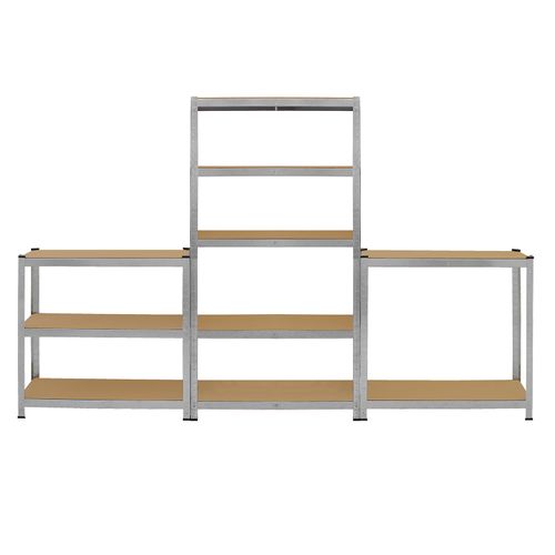 Lot De 4 Rayonnages Galwix En Métal 5 Niveaux 160 Cm Garage Entreposage
