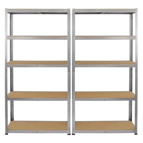 Lot De 4 Rayonnages Galwix En Métal 5 Niveaux 160 Cm Garage Entreposage