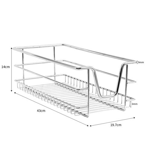 2 Paniers Coulissants Pour Placard De Cuisine De 30 Cm