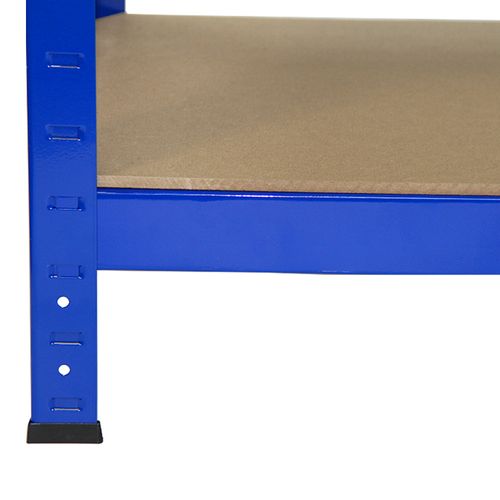 2 X Rayonnage T-rax 90cm Bleu et Etabli De Travail Q-rax Bleu 120 Cm Acier Garage