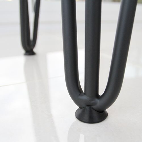 4 Pieds Table En épingle À Cheveux Skiski Legs 30,5cm Acier Noir 3 Tiges 12mm