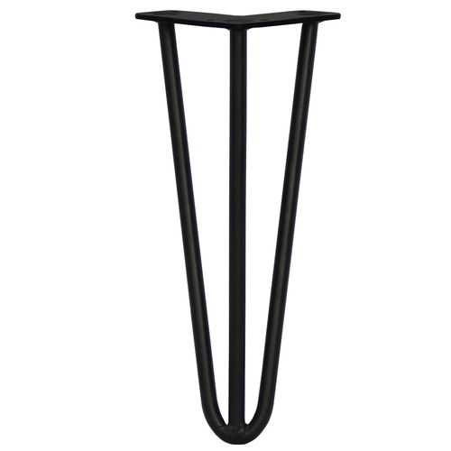 4 Pieds Table En épingle À Cheveux Skiski Legs 30,5cm Acier Noir 3 Tiges 12mm