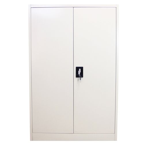 Armoire De Classement Acier Gris 140 X 90 X 40 Cm Métallique 2 Portes 3 étagères