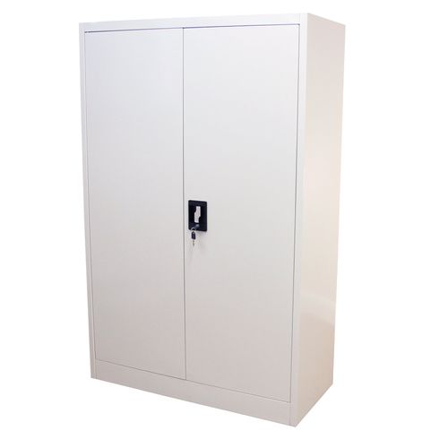 Armoire De Classement Acier Gris 140 X 90 X 40 Cm Métallique 2 Portes 3 étagères