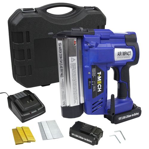 Agrafeuse-cloueuse Electrique Sans-fil 2 En1 Avec Batterie 18v Li-ion Supplément