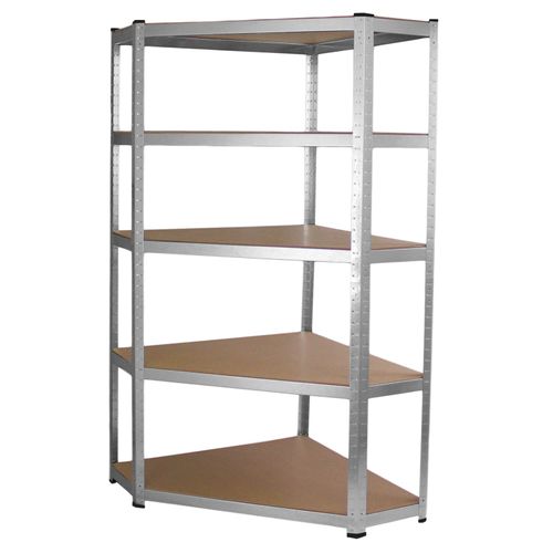 étagère D'angle Rayonnage De Garage Galwix 90 X 30 X 180cm Acier Galvanisé Unité