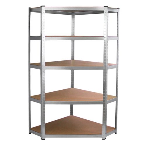 étagère D'angle Rayonnage De Garage Galwix 90 X 30 X 180cm Acier Galvanisé Unité