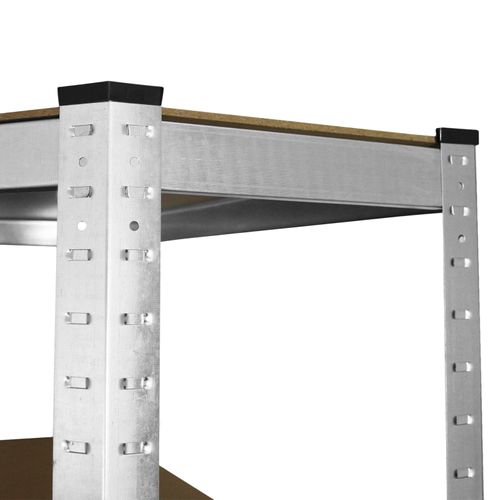 étagère D'angle Rayonnage De Garage Galwix 90 X 30 X 180cm Acier Galvanisé Unité