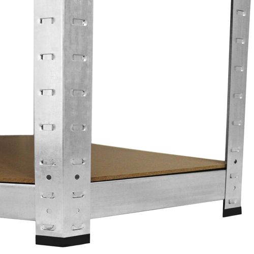 étagère D'angle Rayonnage De Garage Galwix 90 X 30 X 180cm Acier Galvanisé Unité