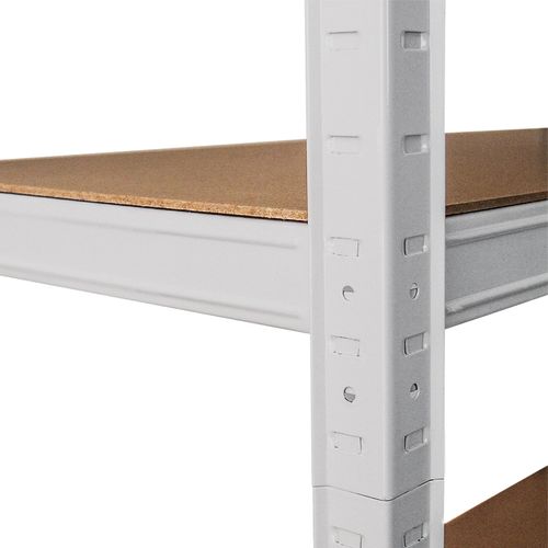 Etagère E-rax Blanc 90 X 40 X 180cm En Acier Galvanisé 5 Niveaux Capacité 1000kg