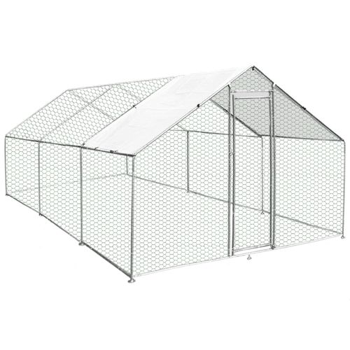 Enclos Poulailler 4mx6mx2m Cage Volière Parc Grillagé Animaux Volaille Canard