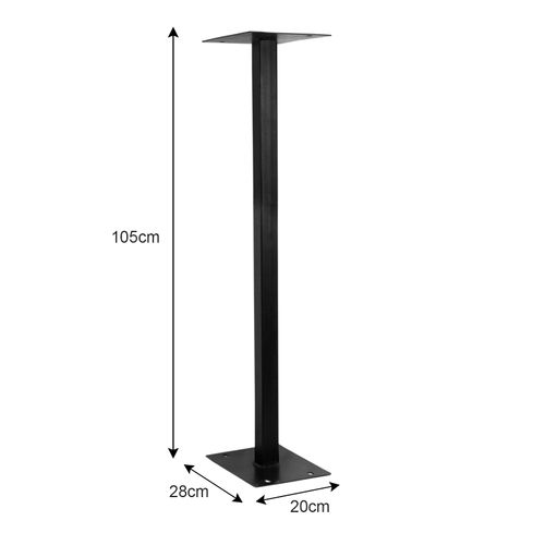 Piédestal En Fer Pour Boîte Aux Lettres 105 X 28 X 20 Cm Capacité Max 21kg