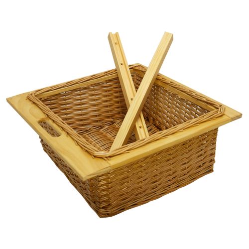 Lot De 3 Paniers De Rangement 600 Mm / 60 Cm Coulissants En Pin Brun Solide