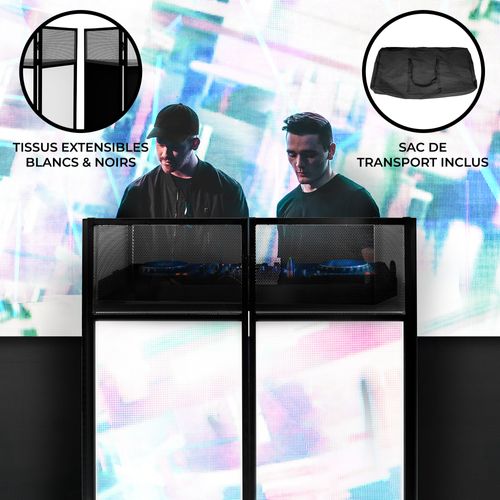 Façade Portable En Métal Pour Stand Dj Disc Jockey Dj Booth 114 X 105 X 57 Cm
