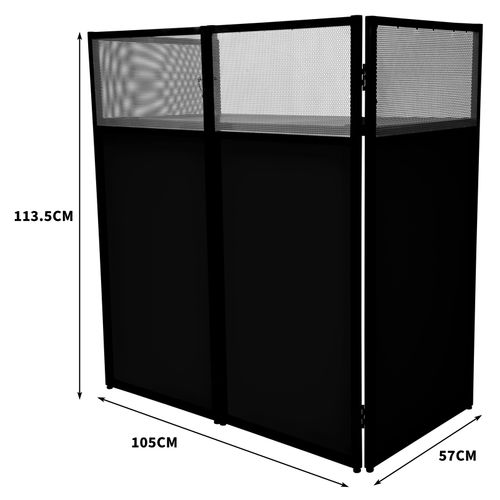 Façade Portable En Métal Pour Stand Dj Disc Jockey Dj Booth 114 X 105 X 57 Cm